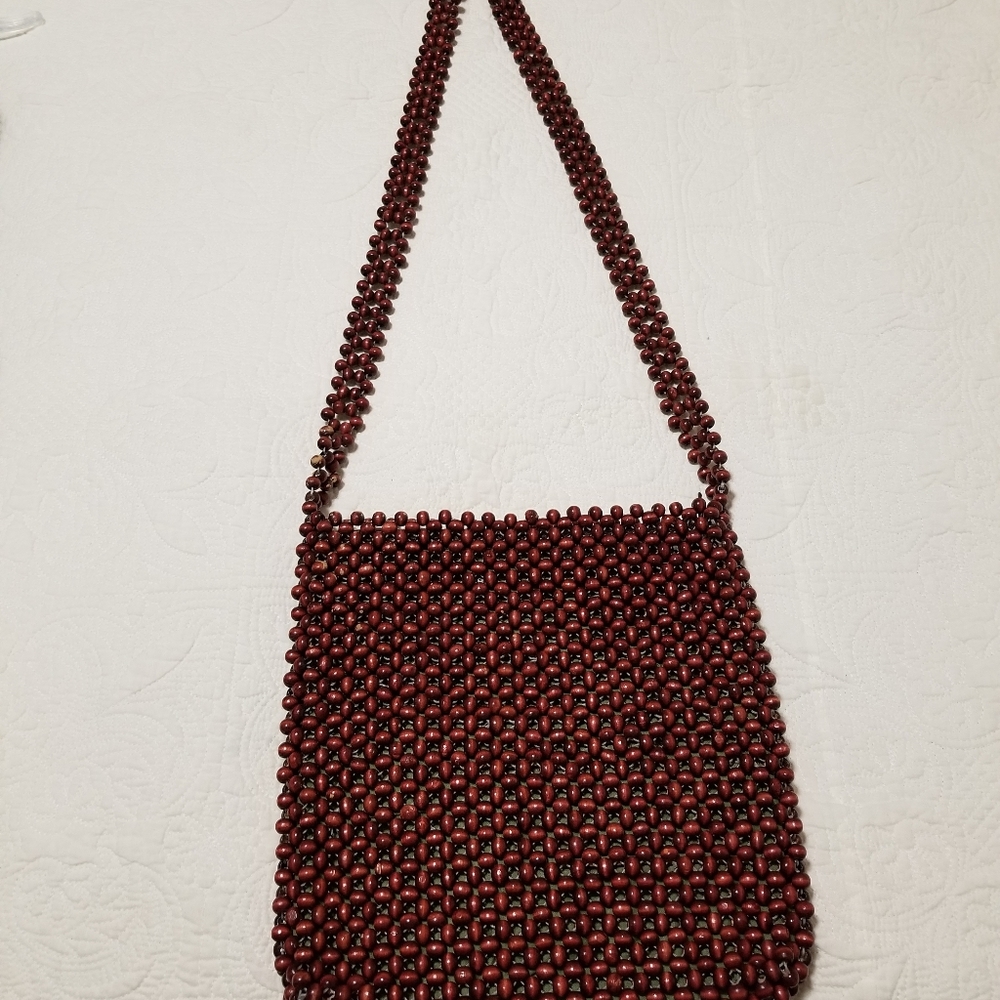 Wooden Beaded Bag